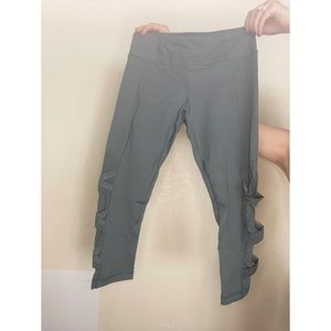 olive green capri length leggings